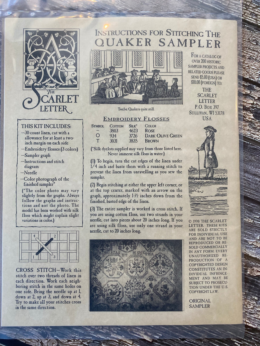 Elizabeth Shephard 1820 | The Scarlet Letter – Pumpkin Creek Primitives