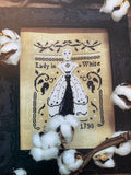 Fraktur Lady in White | The Primitive Hare