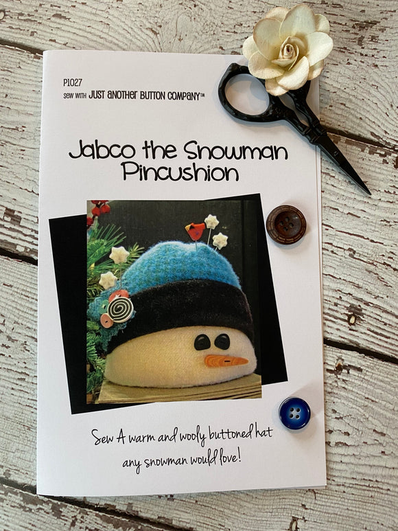 Jabco the Snowman Pincushion | Just Another Button Company