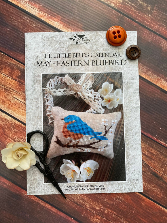 May - Eastern Bluebird | The Little Birds Calendar | The Little Stitcher