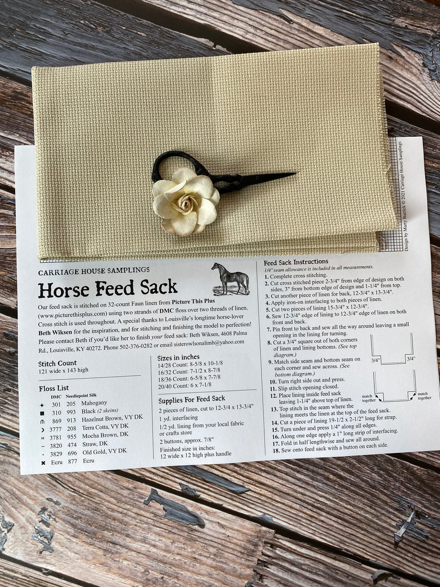 Horse Feed Sack Carriage House Samplings Pumpkin Creek Primitives