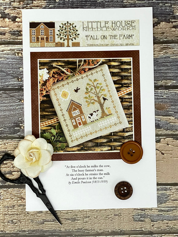 With a Moo Moo Here | Fall On the Farm Series #6 | Little House Needleworks