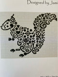 Tribal Squirrel | White Willow Stitching
