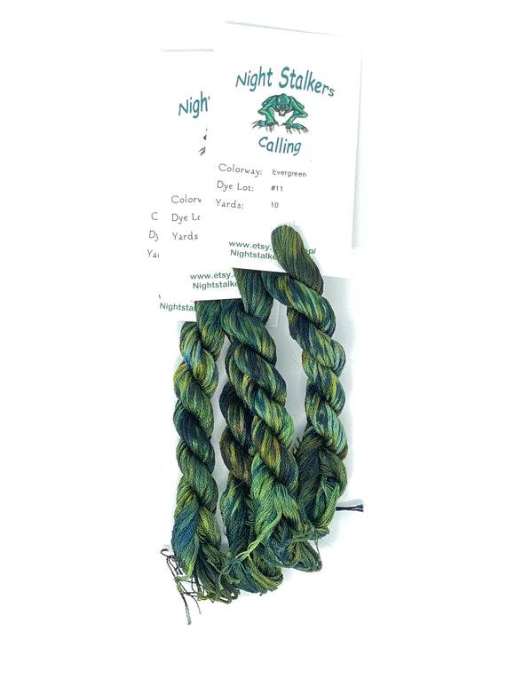 Night Stalkers Calling | Over-Dyed Cotton Floss | Evergreen