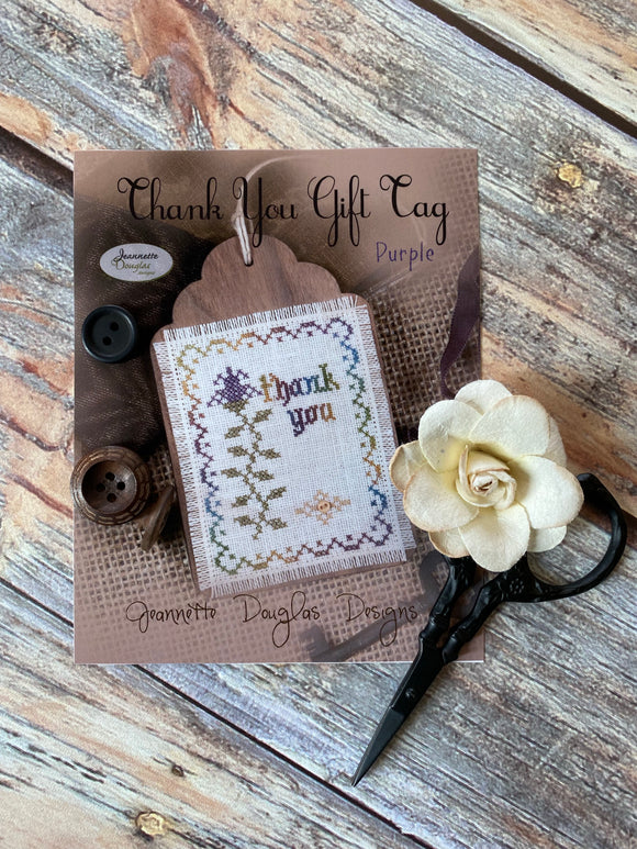 Thank You Gift Tag - Purple | Jeannette Douglas Designs