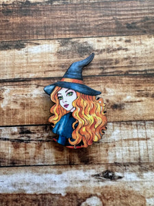 Red Headed Witch | Wooden Needle Minder