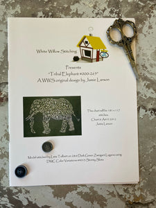 Tribal Elephant | White Willow Stitching