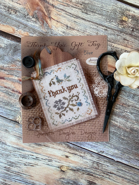 Thank You Gift Tag - Blue | Jeannette Douglas Designs