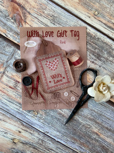 With Love Gift Tag - Red | Jeannette Douglas Designs