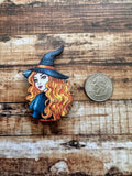 Red Headed Witch | Wooden Needle Minder