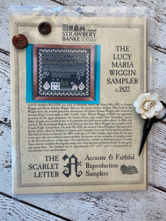 The Lucy Maria Wiggin Sampler 1822 | The Scarlet Letter