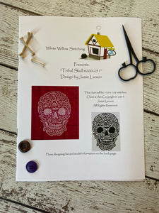 Tribal Skull | White Willow Stitching