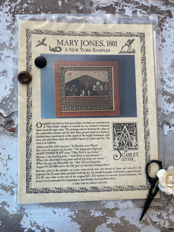 Mary Jones 1801 | The Scarlet Letter