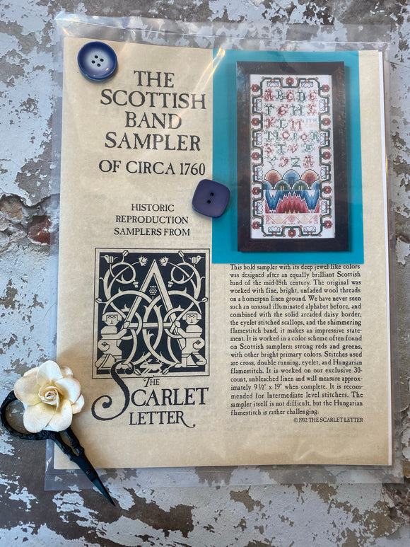 The Scottish Band Sampler 1760 | The Scarlet Letter